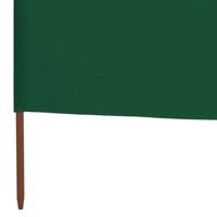 Windscherm 3-panelen 400x120 cm stof groen - thumbnail