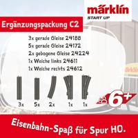 H0 Märklin C-rails (met ballastbed) 24902 Uitbreidingsset C2 - thumbnail