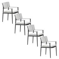 Garden Impressions Dane tuinstoel desert sand - 4 stuks - thumbnail