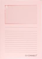 Q-CONNECT L-map met venster, 120 g/m², A4, pak van 100 stuks, lichtroze - thumbnail