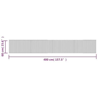 VidaXL Vloerkleed rechthoekig 60x400 cm bamboe bruin