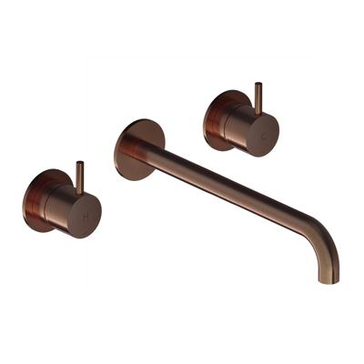 Hotbath Cobber inbouw wastafelkraan 25cm koper geborsteld PVD