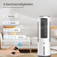 Be Cool Luchtkoeler 110 W (Ø x h) 34 cm x 110 cm Wit Met afstandsbediening, LED-indicatie - thumbnail