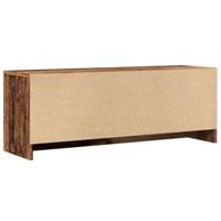 Tv-meubel 102x30x37,5 cm bewerkt hout oud houtkleurig - thumbnail
