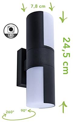 Lutec CYRA 5198101012 LED-buitenlamp (wand) 15 W Mat zwart