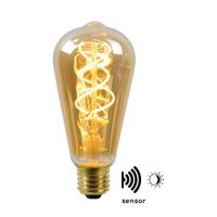 Lucide ST64 TWILIGHT SENSOR - Filament lamp - Ø 6,4 cm - LED - E27 - 1x4W 2200K - Dag/nacht sensor - Amber - thumbnail
