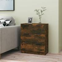 Dressoir 60x30x70 cm bewerkt hout gerookt eikenkleurig - thumbnail