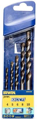 Irwin multimateriaalboren set 4/5/6/8/10mm