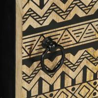 Dressoir 90x33,5x75 cm massief ruw mangohout - thumbnail