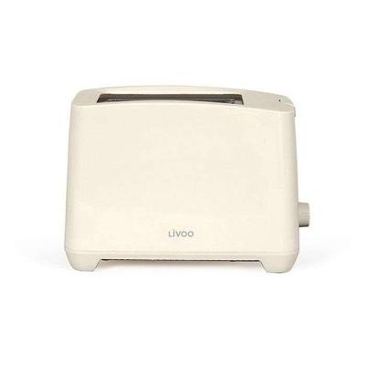 Broodrooster voor 2 sneetjes - LIVOO - DOD162C - 750W - Instelbare thermostaat: 7 standen - Gebroken wit