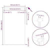 VidaXL Rolgordijn verduisterend 135x230 cm stofbreedte 131,6 cm - thumbnail