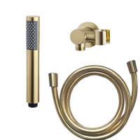 Wiesbaden Caral handdoucheset inbouw 1 stand staafhanddouche met wandarm en doucheslang geborsteld messing sw373300/sw373303/sw373311/ - thumbnail