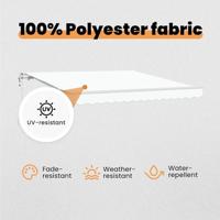 VidaXL Inklapbaar zonnescherm wit 300 x 250 cm stof - thumbnail