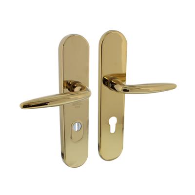 Intersteel Veiligheidsbeslag SKG3 ovaal kerntrekbeveiliging profielcilincergat 72mm messing titaan PVD achterdeurbeslag Intersteel Veiligheidsbeslag SKG3 ovaal kerntrekbeveiliging profielcilincergat 72mm messing titaan PVD achterdeurbeslag