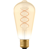 DecoDim LED Lamp Goud E27 - Dimbaar - Extra warm wit - ST64 Edison - 4W (25W) - thumbnail