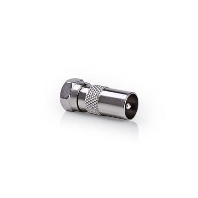 Nedis CSGB41953ME Satelliet- En Antenne-adapter F Female - Coax Male Metaal