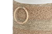 Basket spelset Home ESPRIT Crème Natuurlijk Zeegras (2 Onderdelen) - thumbnail