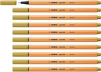 Fineliner STABILO point 88/66 fijn khaki | 10 stuks - thumbnail