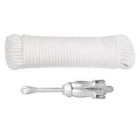 VidaXL Anker met touw inklapbaar 1,5 kg smeedijzer zilverkleurig - thumbnail