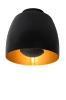Lucide NOLAN - Plafonnière - Ø 24 cm - 1xE27 - Zwart - thumbnail