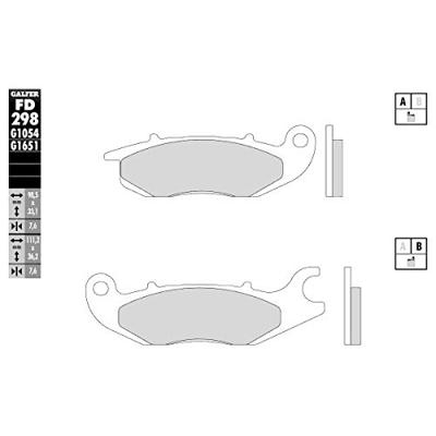 GALFER remblokken "fd298" brake pad fd298 g1054 organic standard GALFER remblokken "fd298" brake pad fd298 g1054 organic standard