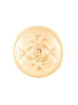Chanel Pre-Owned CC logo medallion brooch - GOLD