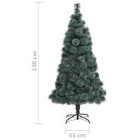 VidaXL Kunstkerstboom met standaard 150 cm pet groen - thumbnail