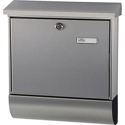Burg Wächter 8150 AMRUM-SET 38670 NI Brievenbus RVS Zilver Sleutelslot