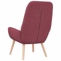 Relaxstoel stof wijnrood - thumbnail