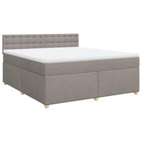 Boxspring met matras stof taupe 180x200 cm - thumbnail