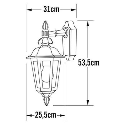 Wandlamp Pallas neerwaarts 53.5cm - Matwit