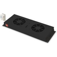 Digitus DN-19 FAN-2-HO-SW 19 inch 2 x Ventilator voor patchkast 1 HE Zwart - thumbnail
