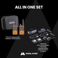 Midland Midland XT70 Pro Kofferset, PMR+LPD, Orange C1465.01 PMR-portofoon - thumbnail