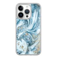 iPhone 14 Pro hybride hoesje - Marble sea - thumbnail