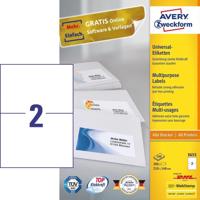 Etiket Avery Zweckform 3655 210x148mm A5 wit 200stuks - thumbnail