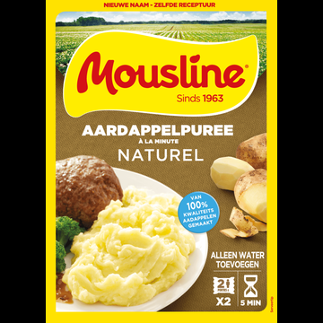 Mousline Aardappelpuree a la Minute Naturel 2 x 89 g bij Jumbo Mousline Aardappelpuree a la Minute Naturel 2 x 89 g bij Jumbo