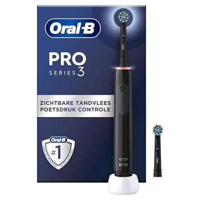 Oral-B Pro 3 Pro3 3000 Volwassene Roterende-oscillerende tandenborstel Zwart - thumbnail