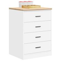 Garagekast 60x51x85 cm massief grenenhout wit - thumbnail