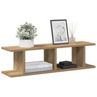 Wandschappen 2 st 75x18x20cm bewerkt hout artisanaal eikenkleur - thumbnail