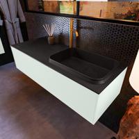 Badkamermeubelset Mondiaz Erin 120 cm met 1 Lade met RIDGE Wastafel Rechts Urban met 1 kraangat Greeploos Mat Greey - thumbnail