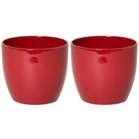 Floran bloempot boule 12x9,8 cm wijnrood - thumbnail