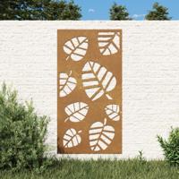 VidaXL Wanddecoratie tuin bladontwerp 105x55 cm cortenstaal - thumbnail