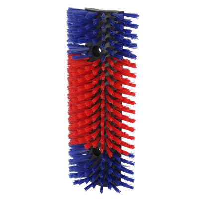 Halfronde koeborstel veeborstel blauwrood
