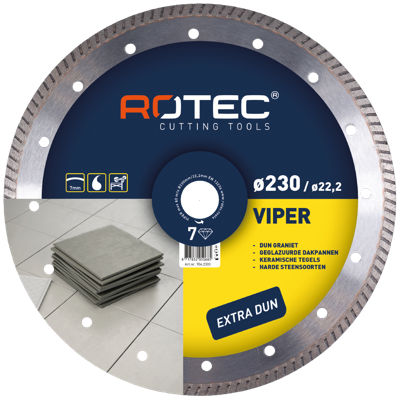 Rotec Diamantzaagblad 'Viper 7 / Turbo Fine Cut' | Ø200x1,4xØ30,0 - 704.2005