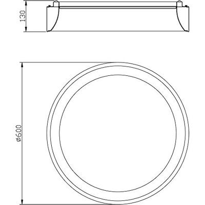 Deko Light 348105 Sculptoris 60, warmweiß Plafondlamp Energielabel: G (A - G) 40 W Wit