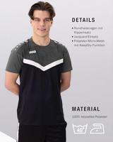 JAKO 6124 T-Shirt Iconic - Zwart/Antraciet - 3XL - thumbnail