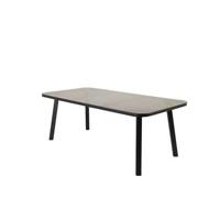 Fjôrd - Tuintafel Zwart Wicker 200cm - Glas - Paola - thumbnail