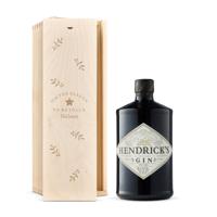 Gin in gegraveerde kist - Hendrick's - thumbnail