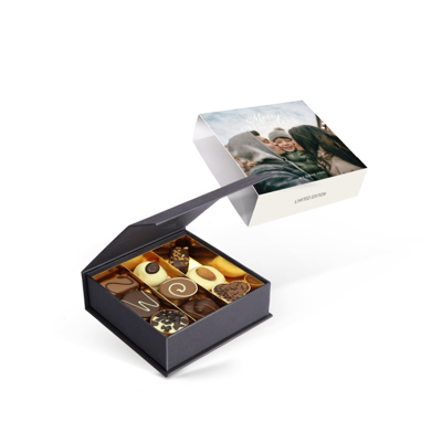 Luxe bonbon giftbox bedrukken - Kerst (9 stuks)