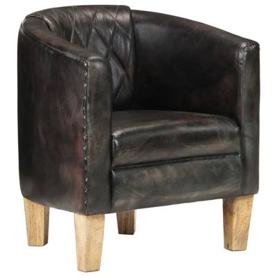 Vidaxl Kuipstoel Echt Leer Verweerd Grijs Vidaxl Kuipstoel Echt Leer Verweerd Grijs